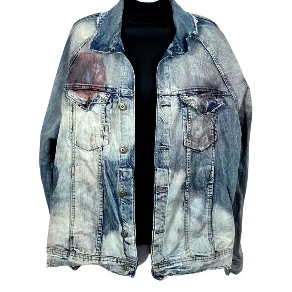 Jordan Craig Legacy Edition Denim Jacket & Aaron Jeans Rip & Repair Streetwear X - Picture 6 of 14